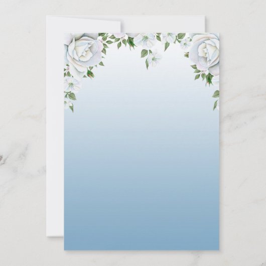 バード自然記念日招待状ブルーフローラ 招待状 (裏面)