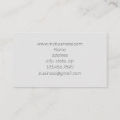 バード花粉円錐松の木の枝の水色 名刺 (裏面)