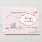 バード誕生日招待状パーソナライズされた(招待状) 招待状 (正面)