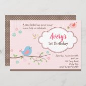 バード誕生日招待状パーソナライズされた(招待状) 招待状 (正面/裏面)