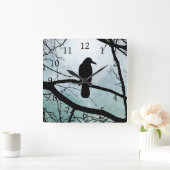 バード77クロウレーヴン スクエア壁時計 (ホーム)