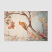 バード・イン・花模様5 Decopage紙 薄葉紙 (正面)