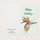バード・オブ・パラダイスの花 "お誕生日おめでとう" (外部フラット)