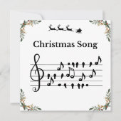 バード・ノーツ・ホリー クリスマス・キャロル ミュージック シーズンカード (正面)