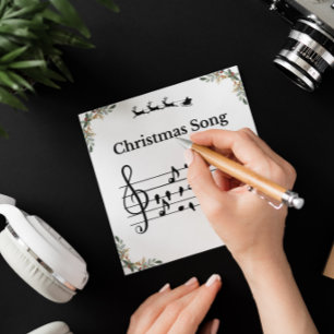 バード・ノーツ・ホリー クリスマス・キャロル ミュージック シーズンカード