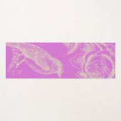 バード&バラ薄紫ヨガマット ヨガマット (正面(横))