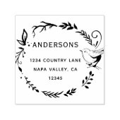 バード&ボタニカルリース差出人住所 セルフインキングスタンプ (デザイン)