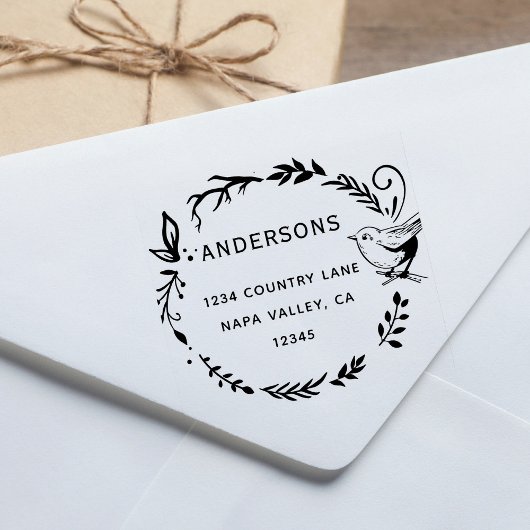 バード&ボタニカルリース差出人住所 ラバースタンプ