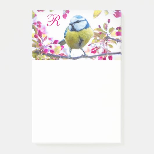 バード&開花モノグラム ポストイット (正面)