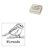 バード《鳥》アメリカゴガラソングバモノグラムのードネーム ラバースタンプ (押印)