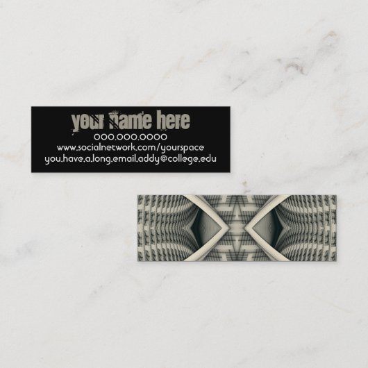 バーナクルグースパーソナル連絡 スキニー名刺 (正面/裏面)