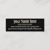 バーナクルグースパーソナル連絡 スキニー名刺 (正面)