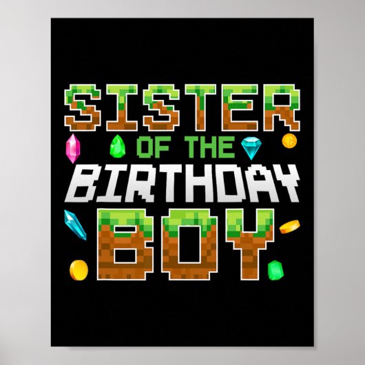バーナデー+ボーイゲームピクセルナンバー誕生 ポスター (正面)
