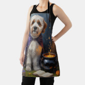 バーナドゥードルの犬の気まぐれなハロウィン絵画 エプロン (インサイチュ)