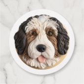 バーナドゥードル犬 3Dデザイン フェイバータグ (裏面)