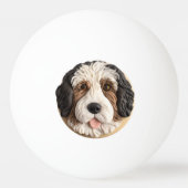 バーナドゥードル犬 3D インスパイアデザイン 卓球ボール (裏面)