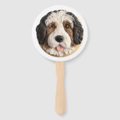 バーナドゥードル犬 3D ハンドファン (正面)
