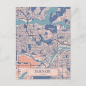 バーナビーカナダの風光明媚な都市地図の旅 ポストカード (正面)