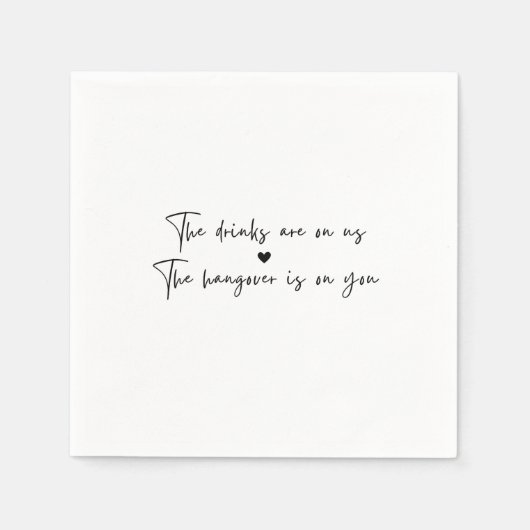 バーナプキンス結婚を開いてパーティー スタンダードカクテルナプキン (正面)