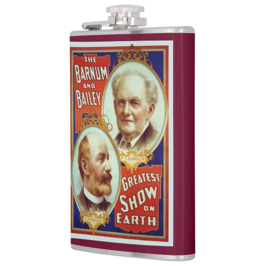 バーナムとベイリー素晴らしサーカスが地上でショー フラスク (左)
