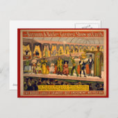 バーナムとベイリー・サーカスのポスター ポストカード (正面/裏面)