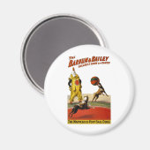 バーナムとベイリー:フットボール犬 マグネット (正面/裏面)