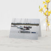 バーナム・オン・クルックのボート カード (黄色い花)