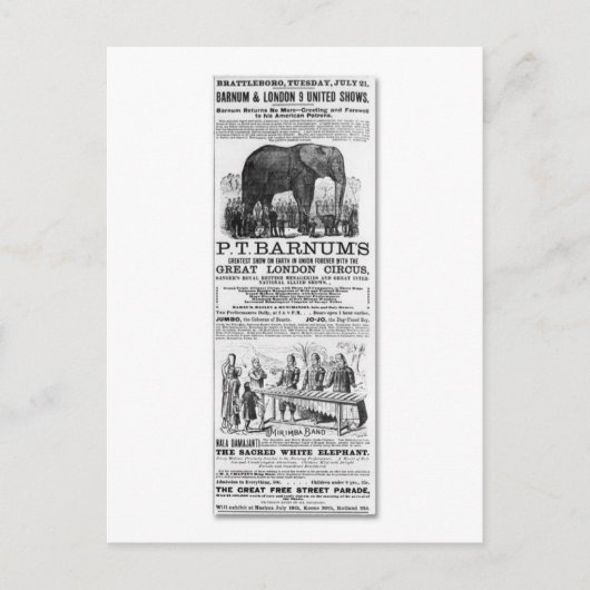 バーナム&ロンドン9ショ統一されたー広告 ポストカード (正面)