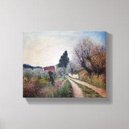 バーナリーズ最古の春/トスカーナの風景 キャンバスプリント