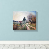 バーナリーズ最古の春/トスカーナの風景 キャンバスプリント (インサイチュ (ウッドフロア))