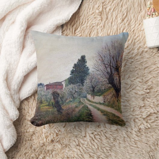 バーナリーズ最古の春/トスカーナの風景 クッション (ブランケット)