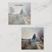 バーナリーズ最古の春/トスカーナの風景 スクエア名刺 (正面/裏面)