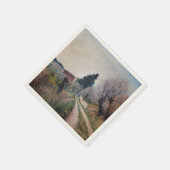 バーナリーズ最古の春/トスカーナの風景 スタンダードカクテルナプキン (角)