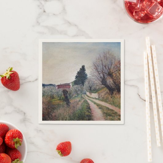 バーナリーズ最古の春/トスカーナの風景 スタンダードカクテルナプキン (インサイチュ)
