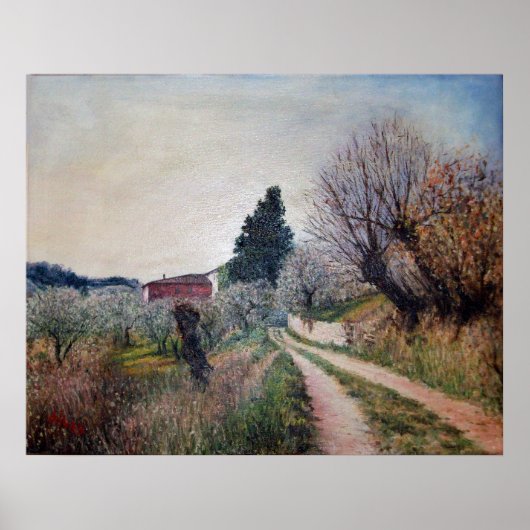 バーナリーズ最古の春/トスカーナの風景 ポスター (正面)