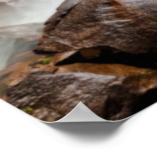 バーナルからのヘビースプレー |ヨセミテ国立公園 ポスター (角)