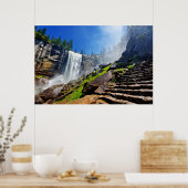 バーナルからのヘビースプレー |ヨセミテ国立公園 ポスター (キッチン)