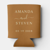バーナードサンドのカップル名と結婚式の日付 缶クーラー (裏面)