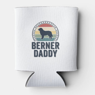 バーナーパパ ヴィンテージ 犬好きパパ ベクターTシャツ デザイン_1 缶クーラー
