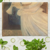 バーナー・ ジョーンズによるフレオレットを演奏する天使 キッチンタオル (折り畳み)