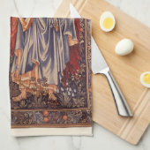 バーナー・ジョーンズの『讃美する天使たち (Angeli Laudantes)』 キッチンタオル (四つ折り)