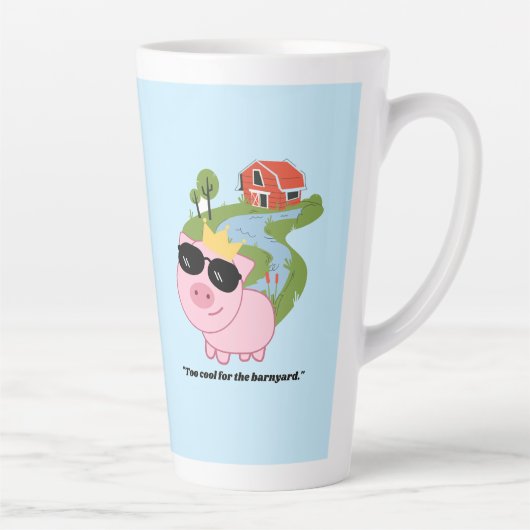 バーニクールピグ引用文 – 巨大なコーヒーマグのためすぎる カフェラテマグ (右)