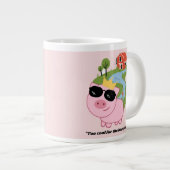 バーニクールピグ引用文 – 巨大なコーヒーマグのためすぎる ジャンボコーヒーマグカップ (正面右)