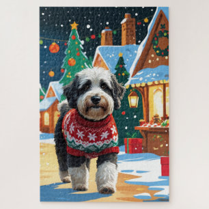 バーニドゥードル 犬 クリスマス スノー ホリデー ジグソーパズル