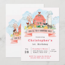 バーニャードバッシュ 農場の動物たち 1歳の誕生日パーティー