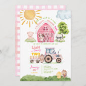 バーニャード 2歳の誕生日招待状 招待状 (正面/裏面)