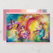 バーニングカーニバル，マルディグラスマスカレードボール招待状 招待状 (正面/裏面)