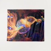 バーニングフェニックスピーコック タペストリー (正面(横))