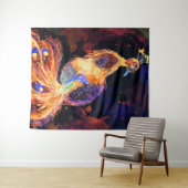 バーニングフェニックスピーコック タペストリー (インサイチュ(横))