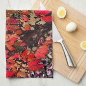バーニングブッシュ抽象芸術 キッチンタオル (四つ折り)